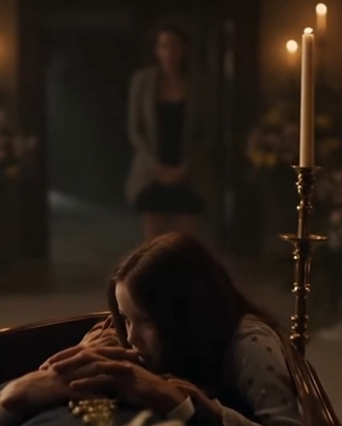 During my father’s wake, my eight-year-old sister stood beside his coffin