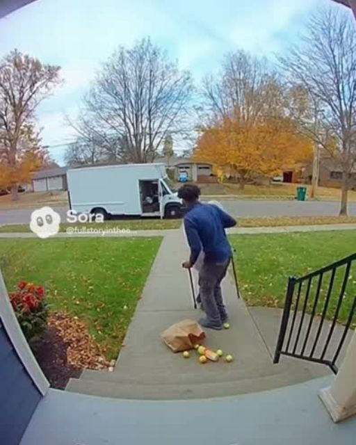 Delivery Driver Apologizes For Being Late—Doorbell Camera Captured Why