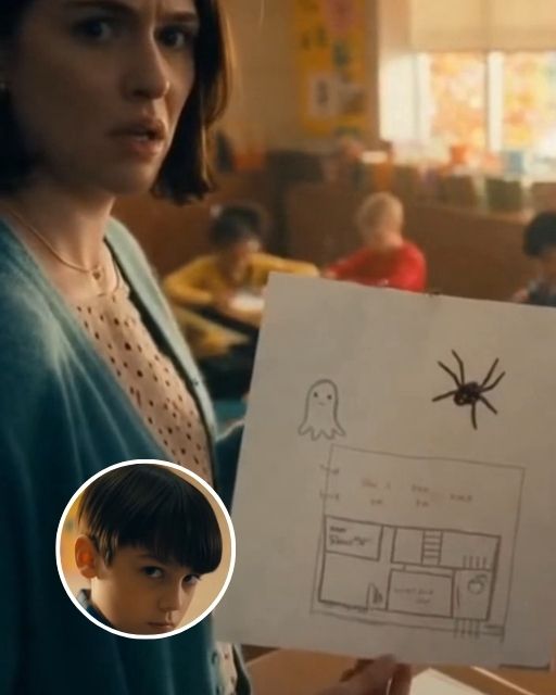 The Drawing In Red Crayon