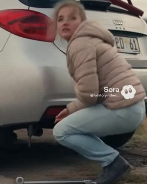 Biker Stops To Help Woman With Flat Tire—What He Sees In The Backseat Shocks Him