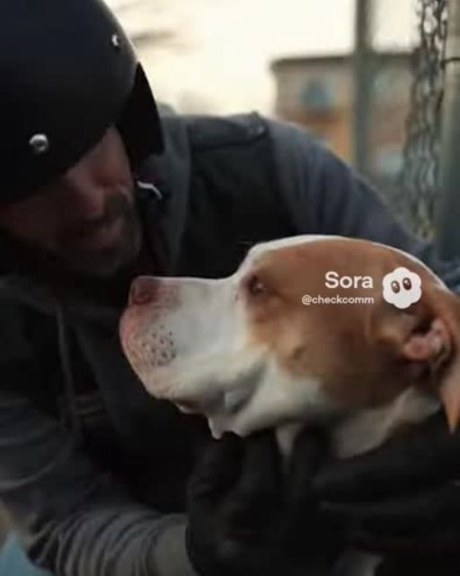 Biker Rescues Dog Tied To Fence—The Family Recognizes His Patch, And Freezes