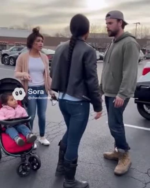 Biker Woman Defends Single Mom in Parking Lot—Security Camera Footage Goes Viral for One Unbelievable Reason