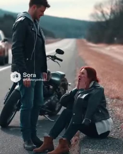 Biker Gives His Jacket To Shivering Woman—Her Husband Arrives With News