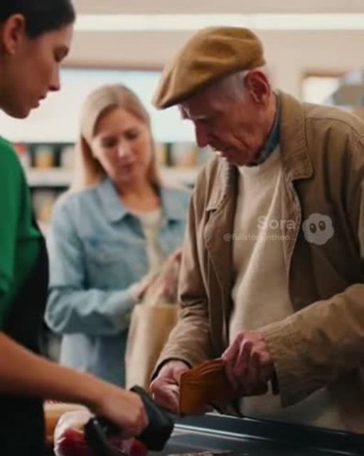 Elderly Man Gets Mocked by Cashier—the Customer Behind Him Steps Forward and Shuts It Down