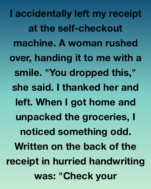 A Stranger Handed Me a Note on the Back of My Grocery Receipt—Now I Know Why She Looked So Scared