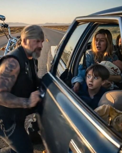 Highway Motorcycle Rider Stops To Assist A Family—what He Finds In Their Backseat Is Unbelievable