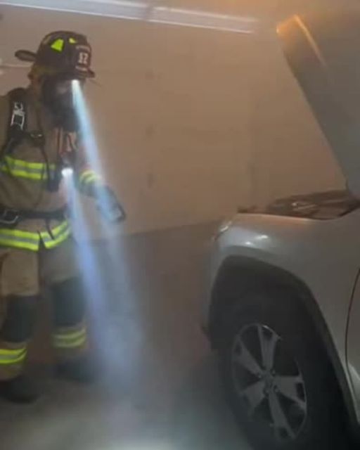 Firefighter Enters A Smoke-Filled Garage—The Engine Is Still Warm… But No One’s Home