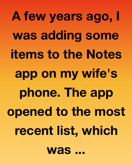 The Grocery List That Changed Everything