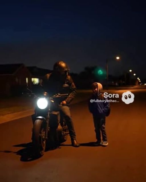Biker Notices a Boy Walking Alone After Dark—The Boy’s Answer Makes Him Call Someone
