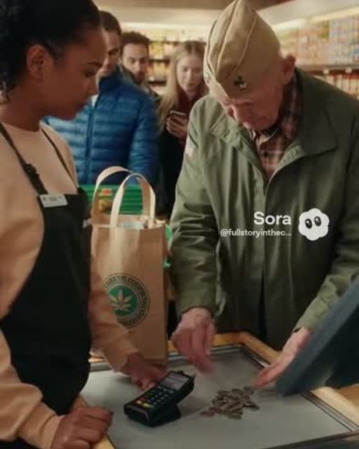 Veteran Tries To Pay For Groceries With Coins—The Cashier’s Reaction Stops The Line