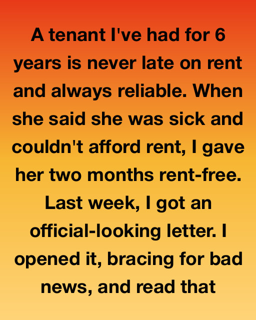 THE LETTER THAT CHANGED MORE THAN RENT