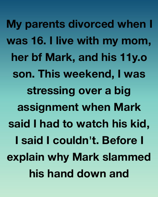 WHEN MARK SLAMMED HIS HAND DOWN