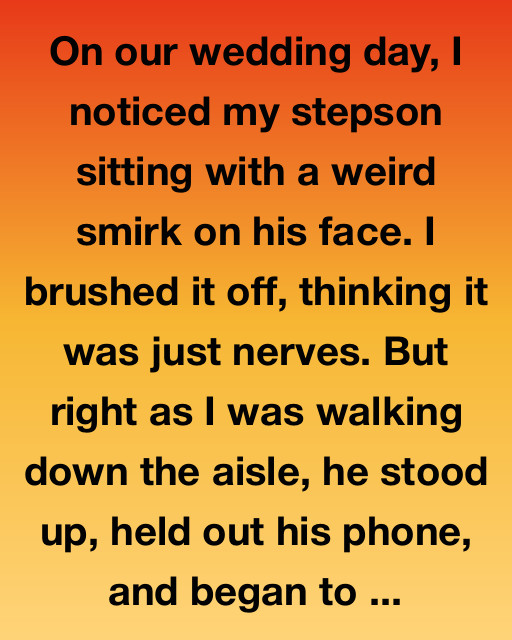 On Our Wedding Day, My Stepson Stood Up With His Phone… What He Captured Changed Everything