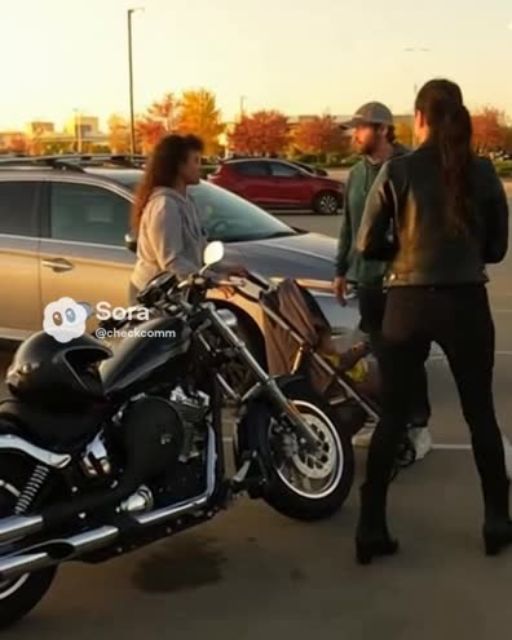 Biker Woman Defends A Single Mom In A Parking Lot—then The Camera Revealed Who She Really Was