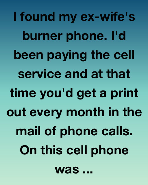 I Found My Ex-Wife’s Burner Phone