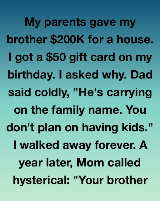 I Got A Fifty Dollar Gift Card While My Brother Got A Fortune, But A Year Of Silence Revealed Exactly What My Father Was Actually Buying