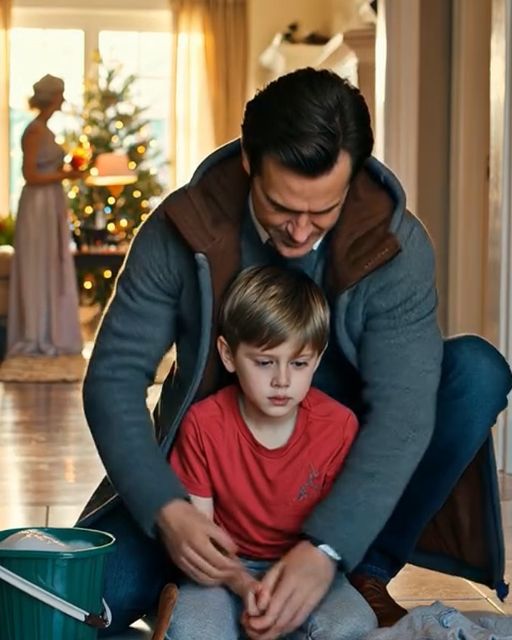 The Night I Found My Son Scrubbing My In-laws’ Kitchen Floor While Their Other Grandkids Opened Presents In The Next Room