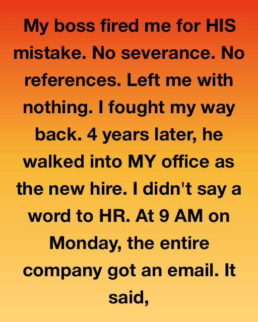 I Finally Settled The Score With The Boss Who Ruined My Career After He Walked Into My Office Looking For A Job