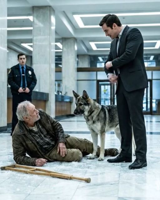 Arrogant Bank Director Shoves Elderly Veteran To The Floor — Then Security Gets A Call That Silences The Entire Lobby