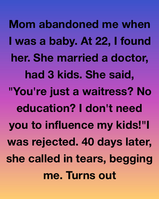 My Biological Mom Called Me A Nobody. 40 Days Later, She Called Me Begging