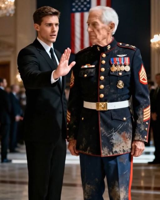 Retired Marine Walked Into The Governor’s Hall. Security Grabbed Him. Then The Governor Came Down The Stairs.