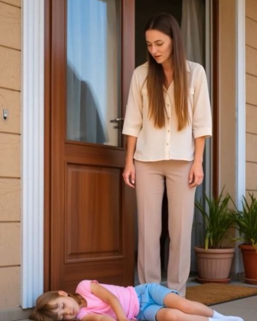 I Found My Daughter Sleeping Outside Our Door. What The Babysitter Said Made My Blood Freeze.