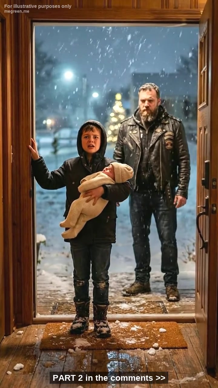 A Nine-Year-Old Knocked on the Black Vipers MC Door at Midnight, Holding His Baby Sister and Whispered, “Please Hide Her for One Night.”