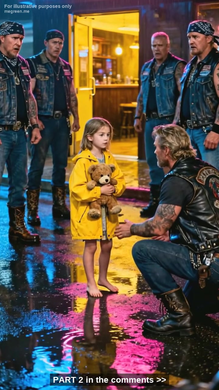 A Little Girl Ran Barefoot Into a Biker Bar at Midnight – What She Whispered Made Grown Men Drop Everything to Protect Her Family The Night a Small Girl Changed the Road