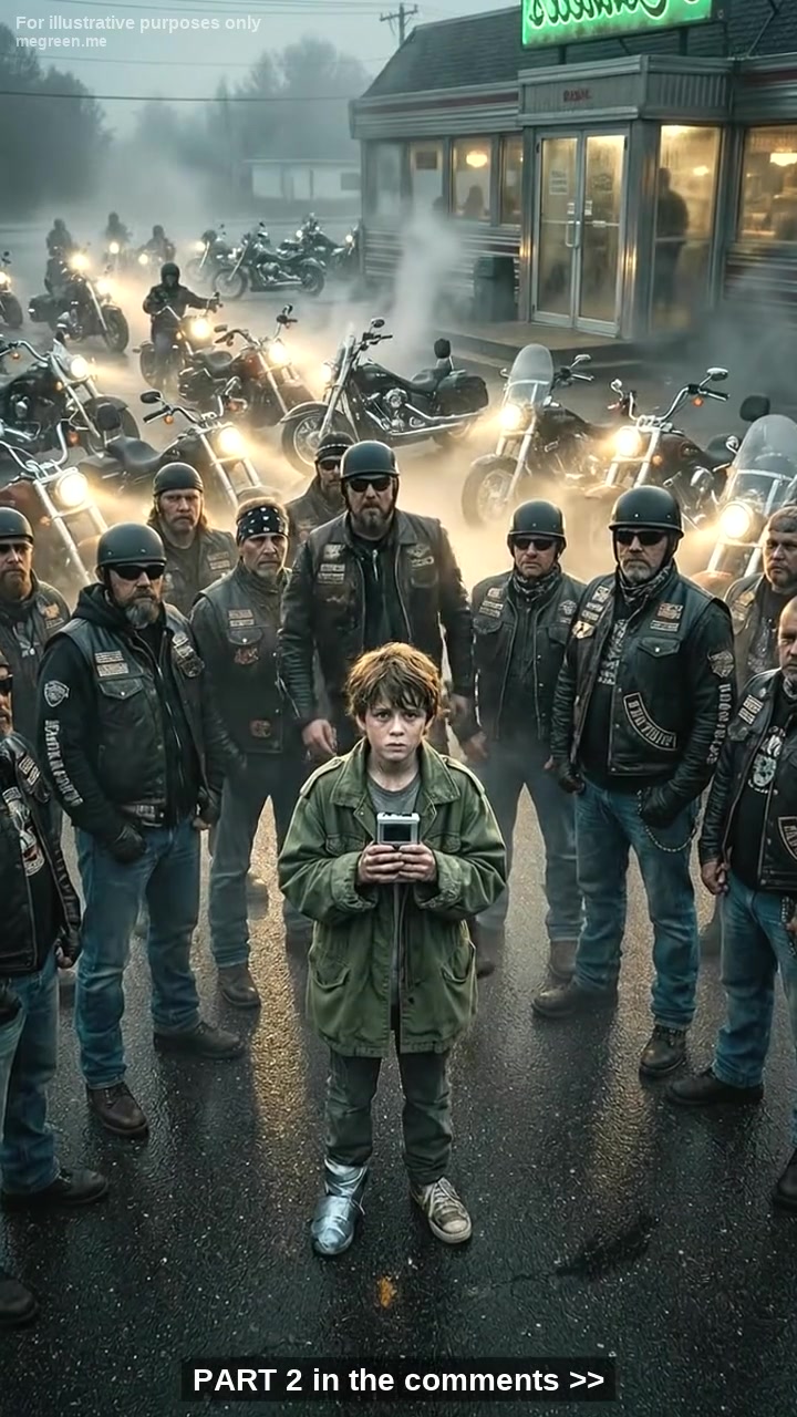 No One Believed an 11-Year-Old Boy Begging Not to Return to His Guardian – Until He Played a Hidden Recording Inside a Diner and 100 Bikers Stepped In…