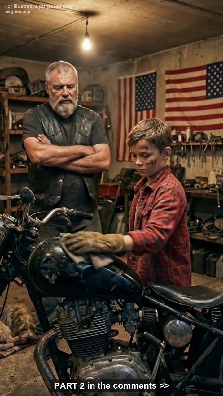 A 14-Year-Old Boy Learned to Stay Invisible While Living With His Harsh Uncle, Surviving Every Evening in Silence – Until One Night He Fled to a Junkyard and Crossed Paths With a Group of Bikers Who Changed Everything..