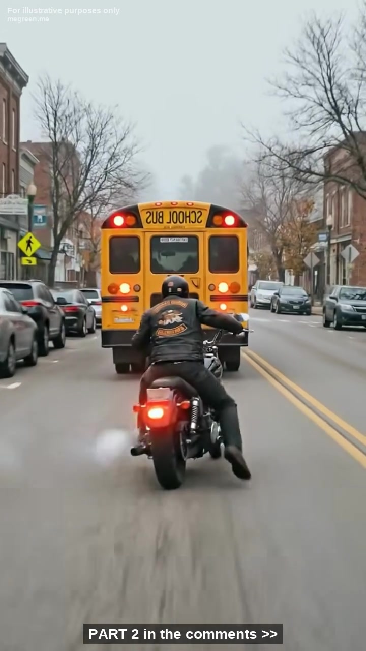 A 10-Year-Old Boy Was Forced Off the School Bus on a Cold Morning – Unaware That a Man on a Motorcycle Had Decided He Would Not Let the Boy Stand There Alone…
