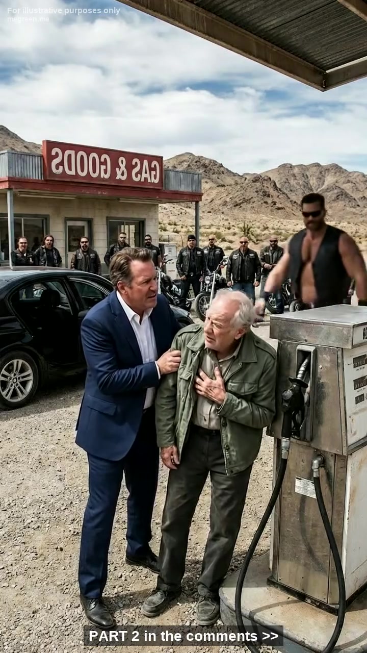 An Impatient Man Publicly Humiliated a Trembling Veteran at a Gas Station – Unaware That the Low Rumble Beneath the Concrete Marked the Arrival of Bikers Who Would Change Everything
