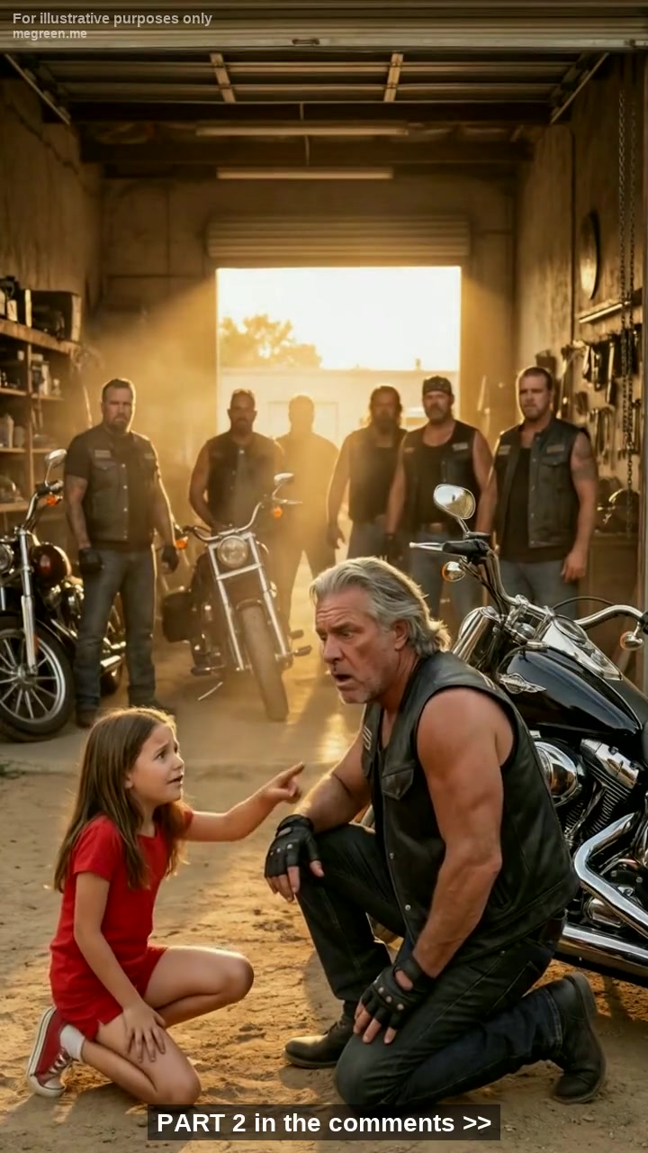 A Biker Who Had Spent 15 Years Living With the Silence of His Sister’s Disappearance Walked Into a Quiet Highway Diner Ready to Let the Past Stay Buried – But When a 7-Year-Old Girl in a Yellow Jacket Pointed at His Faded Tattoo and Spoke Her Sister’s Name, the Truth He Feared Was Suddenly Standing in Front of Him