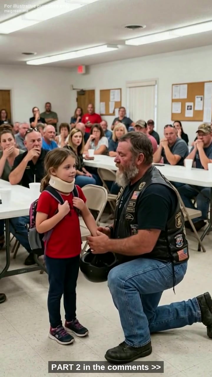 A Burn-Scarred Man Refused to Take Off His Helmet at a Survivors’ Dinner Despite the Stares – Until an Eight-Year-Old Girl Asked If He Was Hiding Too, Unaware Her Question Would Change the Room Forever