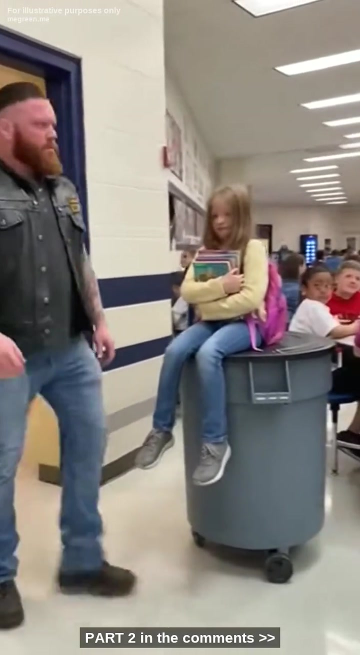 Hells Angel Visit His Daughter Unannounced, Only To Find Her Sitting On Trash Cabin With Her Books And Backpack โ He Actually Went Crazy Then Brought 80 Hells Angels To Wreak Havoc At The School