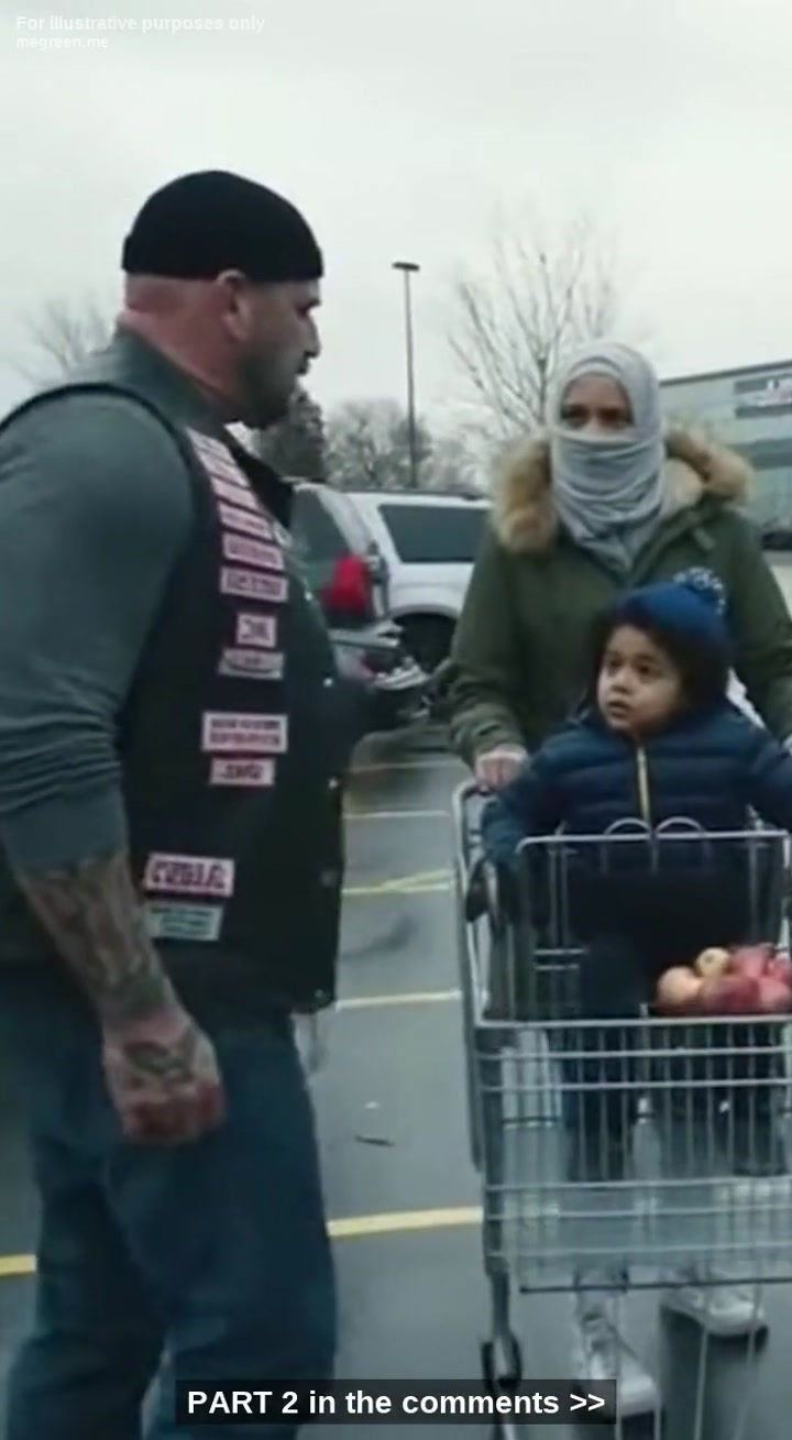 She’S Not My Mom“” – Little Girl Mouthed To A Hell Angel Biker In Parking Lot That Made Him Block The Only Exit