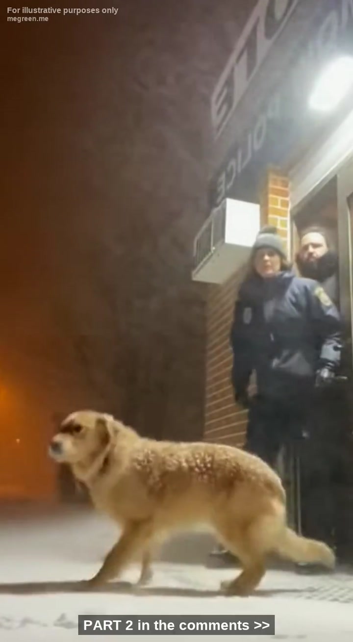 Stray Golden Retriever Waited 5 Hours In A -20°F Blizzard Outside A Police Station – They Thought He Was Waiting To Be Adopted, Until He Led Officers To An Abandoned Mansion And And Strange Echoes Finally Made Them Smash The Door Down
