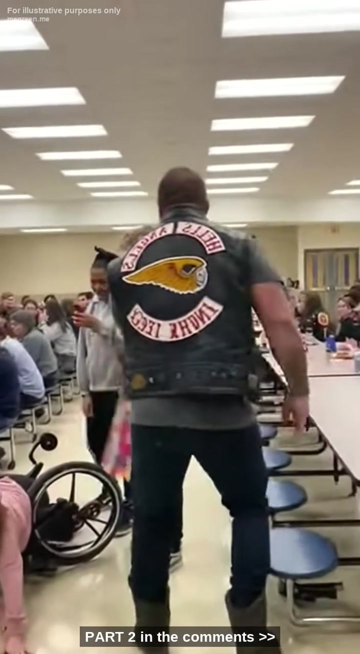 Hells Angels President Brought A Surprise Gift To School For His Paralyzed Daughter’S Birthday – Only To Find Rich Bullies Dragging Her Out Of Wheelchair, Forcing Her To Crawl On The Floor As A Joke