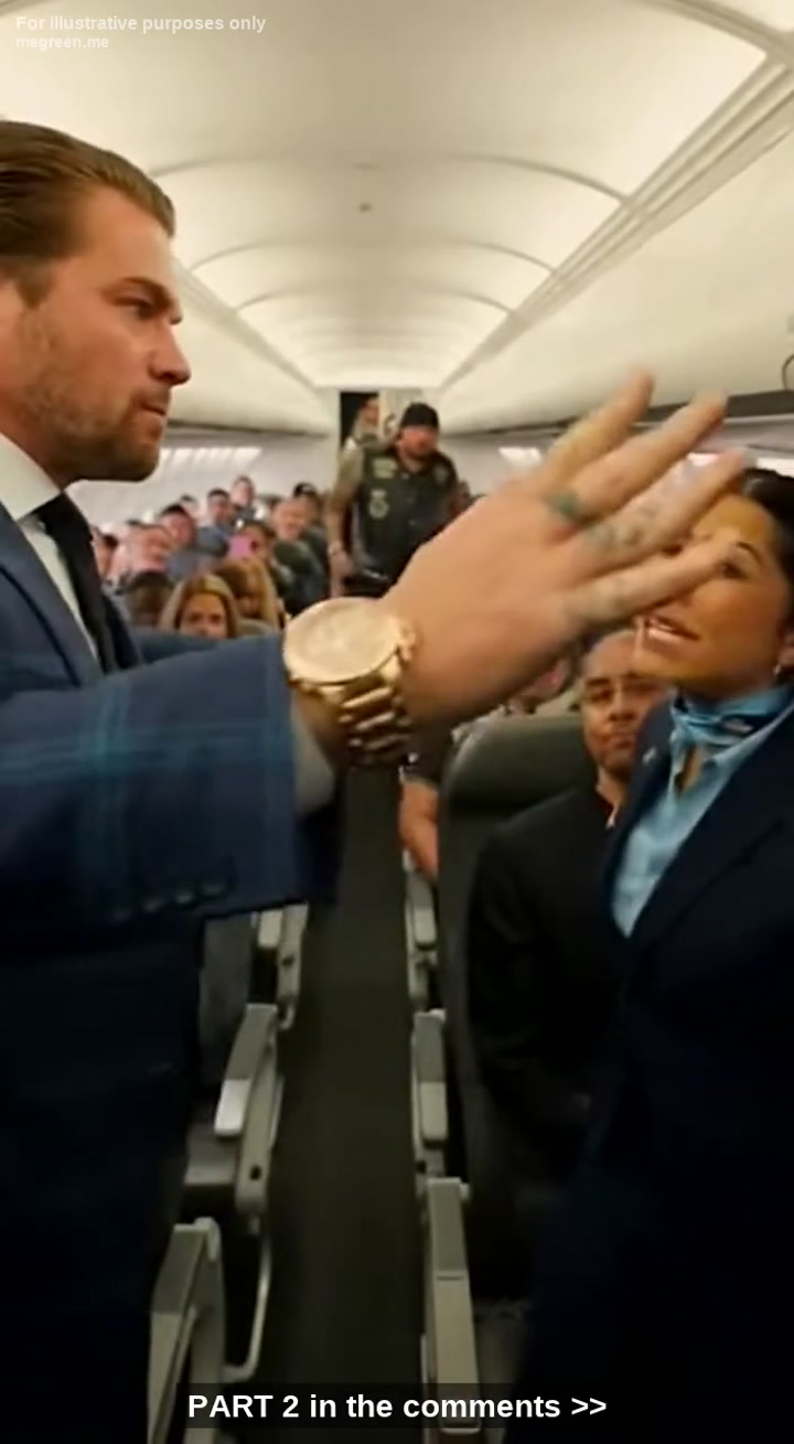 Billionaire Slapped A Flight Attendant Hard Over A Smudged $500,000 Hublot – Unaware That Seat 4A Behind Him Was Occupied By The Iron Order Mc President, Her Husband