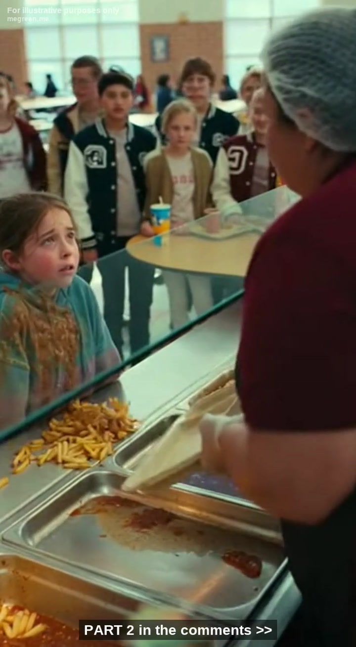 A Cruel Lunch Lady Thought She Could Treat A Poor, Free-Meal Student Like Stray Trash, Deliberately Dumping A Tray Of Hot Greasy Food All Over The Shivering Little Girl While The Entitled School Watched
