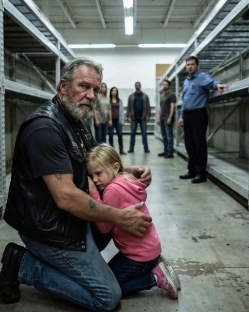 A Silent 6-year-old Ran To The Scariest Biker In The Store. What She Signed Made My Blood Run Cold.