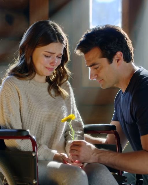 She Hadn’t Walked In Six Months… Then A Stranger Handed Her One Flower – And Everything Changed