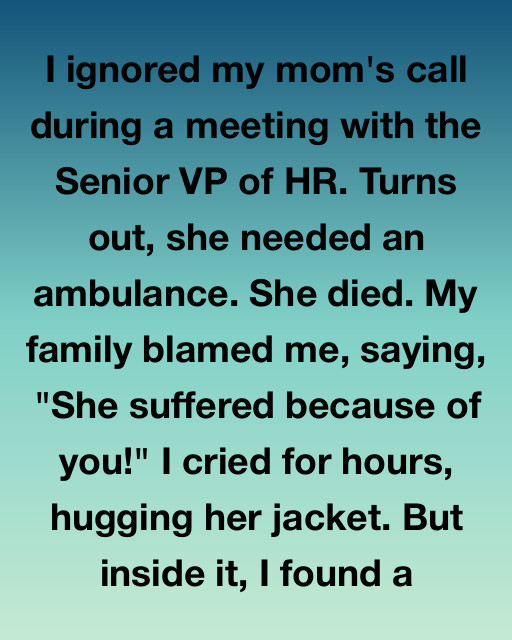 I Ignored My Mother’s Last Call For A Corporate Meeting And Lost Her Forever, Only To Find A Secret Inside Her Pocket That Changed Everything I Knew About Her Death