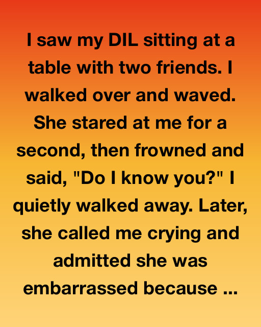 The Day My Daughter-In-Law Pretended Not To Know Me