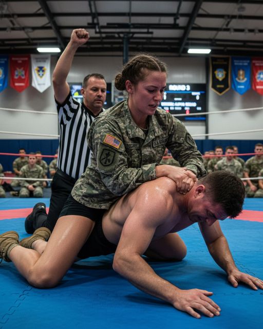 He Laughed When His Soldier Ex-girlfriend Entered The Tournament. He Wasn’t Laughing When She Got Him In The Final Hold.