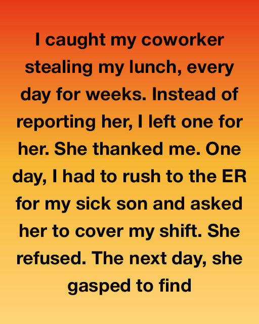 I Caught My Coworker Stealing My Lunch Every Day And Tried To Repay Her With Kindness, But The Heartbreaking Truth About Her Refusal To Help Me Changed Everything