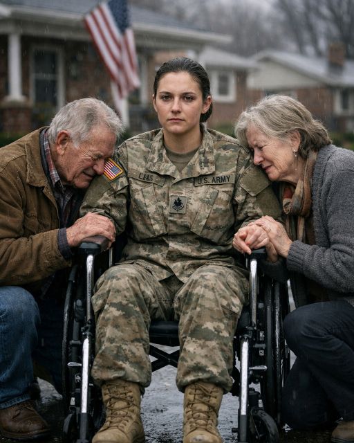 Veteran Rolls Home In Wheelchair – Family Blocks The Door