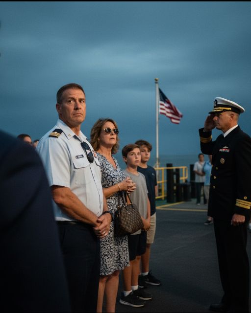 Snobby Family Mocked The Coast Guard Guy In Line – Until The Ferry Captain Saluted Him