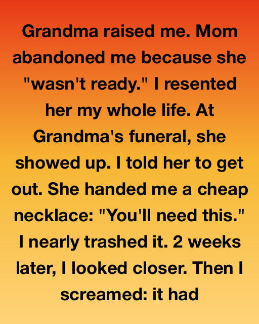 I Never Knew Why My Mother Left Me With A Plastic Necklace, Until I Realized It Held The Key To Everything Grandma Had Been Hiding