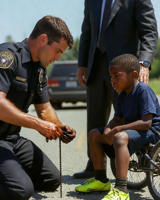 The Cop Stopped To Fix The Kid’s Bike Chain. Then He Saw The “dad’s” Watch.